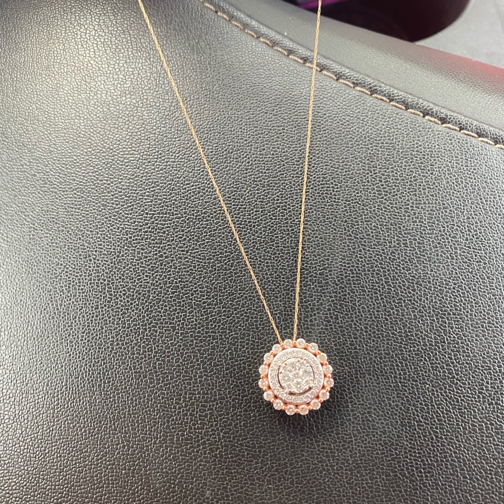 14kr Rose Gold Necklace with Diamond